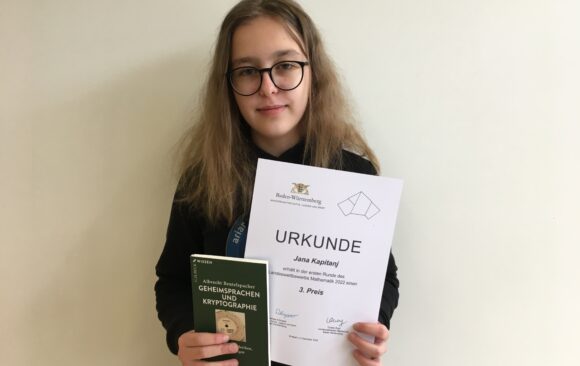 Preisträgerin „Landeswettbewerb Mathematik“ – Herzlichen Glückwunsch!