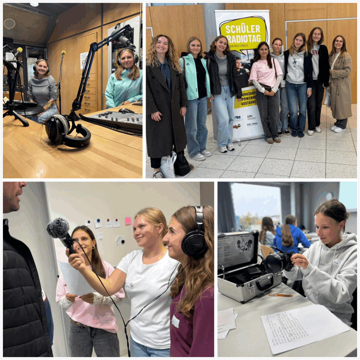 Radio-AG zu Gast beim Schülerradiotag